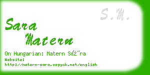 sara matern business card